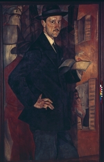 Grigoriev, Boris Dmitryevich - Portrait of the artist Mstislav Dobuzhinsky (1875-1957)