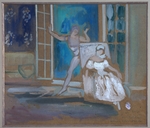 Bakst, Léon - Nijinsky and Karsavina in the ballet Le Spectre de la Rose