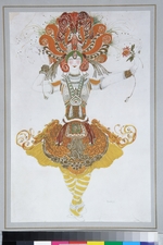 Bakst, Léon - Costume design for Tamara Karsavina in the ballet The Firebird (L'oiseau de feu) by I. Stravinsky