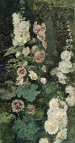 Fortuny Marsal, Mariano - Hollyhocks