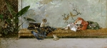 Fortuny Marsal, Mariano - The Artist's Children, María Luisa and Mariano, at the Salón Japonés