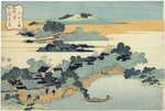Hokusai, Katsushika - Bamboo Hedge at Kumemura (Kumemura chikuri). From the series Eight views of the Ryukyu Islands