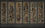 Anonymous - Scholar's books and utensils (Ch'aekkori). Six-section folding screen