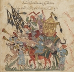 Al-Wasiti, Yahya ibn Mahmud - Caravan of pilgrims in Ramleh (from a manuscript of Maqâmât of al-Harîrî)
