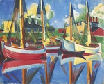 Pechstein, Hermann Max - Fishing boats in the afternoon sun