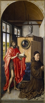 Campin, Robert - Saint John the Baptist and the Franciscan Heinrich von Werl