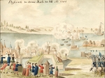 Brotze, Johann Christoph - Charles XII is crossing the Düna 1701
