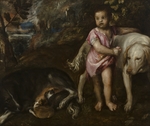 Titian - Boy with Dogs in a Landscape