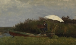 Tholen, Willem Bastiaan - The Painter Gabriël Working in a Boat
