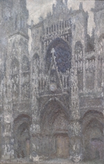 Monet, Claude - The Rouen Cathedral. The portal, Grey Weather