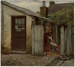 McCubbin, Frederick - Girl with bird at the King Street bakery
