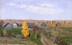 Levitan, Isaak Ilyich - Golden autumn. Slobodka