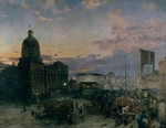 Groll, Theodor - Washington Street, Indianapolis at Dusk