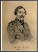 Lebedev, Alexander Ignatyevich - Portrait of the Painter Vasily Fyodorovich (Georg Wilhelm) Timm (1820-1895)