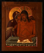 Russian icon - The Lamentation over the Dead Christ
