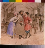 Gagarin, Grigori Grigorievich - Scene from the opera A Life for the Tsar (Ivan Susanin) by M. Glinka