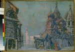 Korovin, Konstantin Alexeyevich - Stage design for the opera Khovanshchina by M. Musorgsky