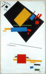 Malevich, Kasimir Severinovich - Suprematist painting (Black Trapezoid and Red Square)