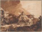 Rembrandt van Rhijn - Cottages under a Stormy Sky