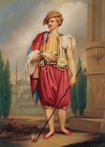 Bone, Henry - Portrait of Thomas Hope (1769–1831) in Turkish Costume (after William Beechey)