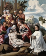 Scorel, Jan, van - The Lamentation over Christ with a Donor