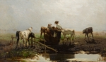 Maris, Willem - Calves at a trough