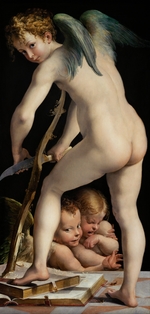Parmigianino - Bow-carving Cupid