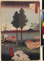 Hiroshige, Utagawa - Suwa Bluff in Nippori (One Hundred Famous Views of Edo)