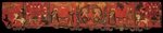 Anonymous - Section of wood panelling with decorative painting