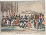Campe, August Friedrich Andreas - Napoleon introducing Empress Marie-Luise to his family outside pavilion near Soissons