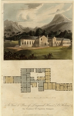 Ackermann, Rudolph - View and Plan of Longwood House, St. Helena: the Residence of Napoleon Bonaparte