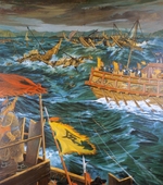 Anonymous - The Battle of Myeongnyang on October 26, 1597 (From: Ten Scenes of Yi Sun-Shin's Life)
