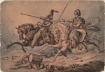 Heath, William - Russian Cossack in combat with a Mameluke