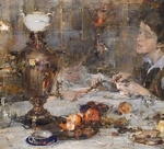 Feshin (Fechin), Nicolai Ivanovich - Portrait of Artist's Wife and Daughter