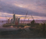 Friedrich, Caspar David - Boats in the Harbour at Evening