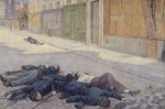 Luce, Maximilien - A Street in Paris in May 1871