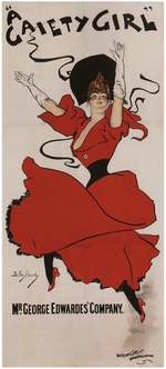 Hardy, Dudley - Poster for the musical comedy A Gaiety Girl by Sidney Jones