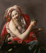 Terbrugghen, Hendrick Jansz - Bacchante with an Ape