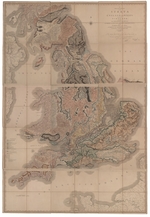 Smith, William - Delineation of the Strata of England and Wales with a Part of Scotland (The first geological map of Britain)