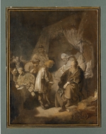 Rembrandt van Rhijn - Joseph relating his dreams to his parents and brothers