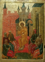 Russian icon - Prepolovenie (Christ among the Doctors)