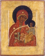 Russian icon - The Virgin The Mountain torn out not by Hands