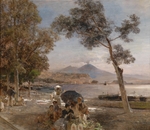 Achenbach, Oswald - Evening mood at the Bay of Naples