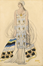 Bakst, Léon - Costume design for Ida Rubinstein in the Ballet Phèdre