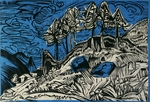 Kirchner, Ernst Ludwig - Trees on a Mountain Slope