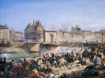 Bourgeois, Amédée - Attack on the Hotel de Ville and Combat on the Pont d’Arcole, July 28, 1830