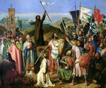 Schnetz, Jean-Victor - The barefoot procession of Crusaders around the city walls of Jerusalem, July 14, 1099