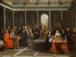 Dumesnil, Louis-Michel, the Younger - Queen Christina of Sweden, surrounded by his court