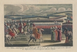 Anonymous - Selim III, Sultan of the Turks, welcomed to his new infantry review in countryside