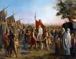 Révoil, Pierre - Pharamond, raised on a shield by the Franks